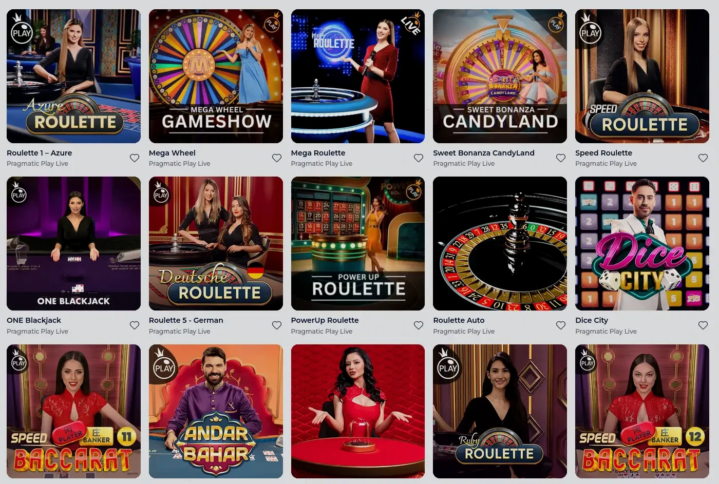 Manga Casino inlogscherm en speloverzicht